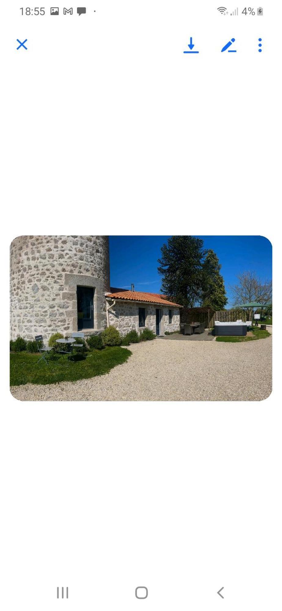 Villa Loue Ancien Moulin A Vent Avec Piscine Et Jacuzzi Neuvy-Bouin Exterior foto