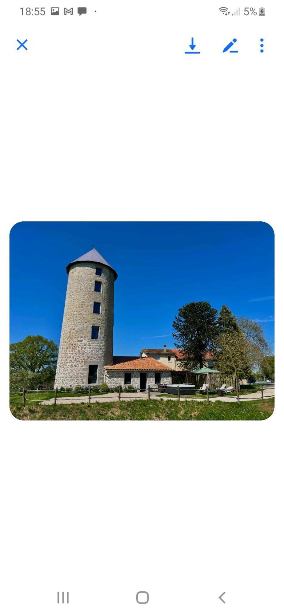Villa Loue Ancien Moulin A Vent Avec Piscine Et Jacuzzi Neuvy-Bouin Exterior foto